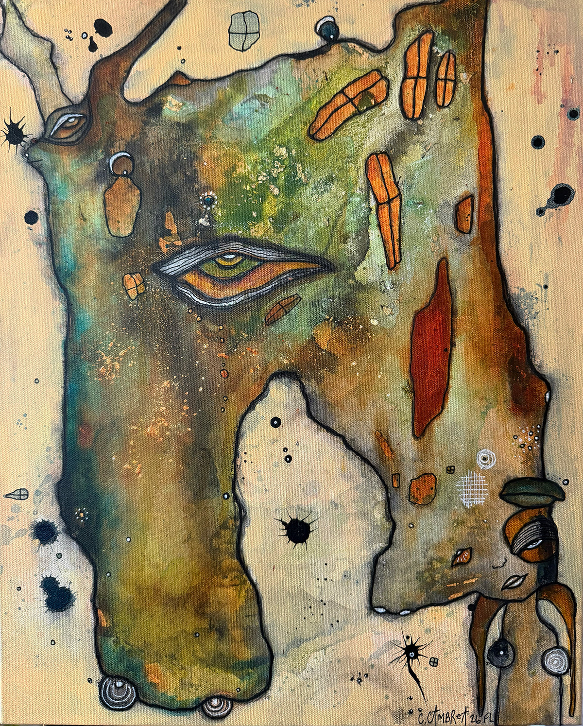Fine Art on Canvas 'Fire Horse'