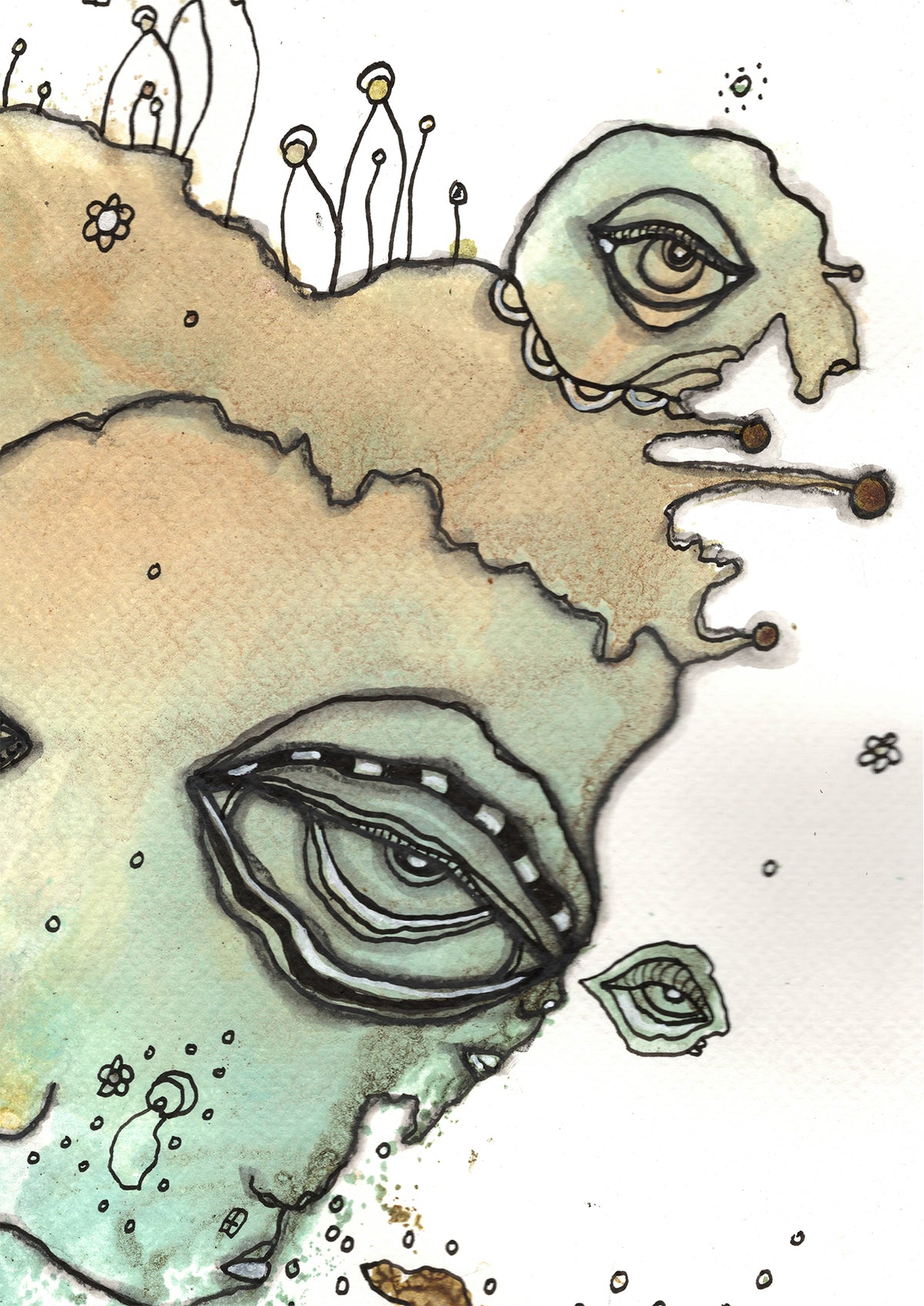 &quot;Found You&quot; Original art on watercolor paper