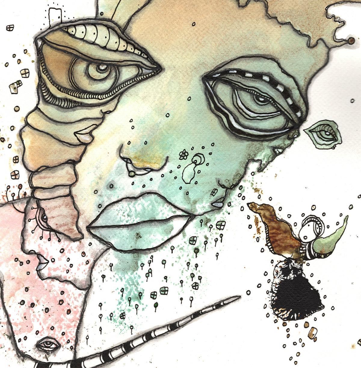 &quot;Found You&quot; Original art on watercolor paper