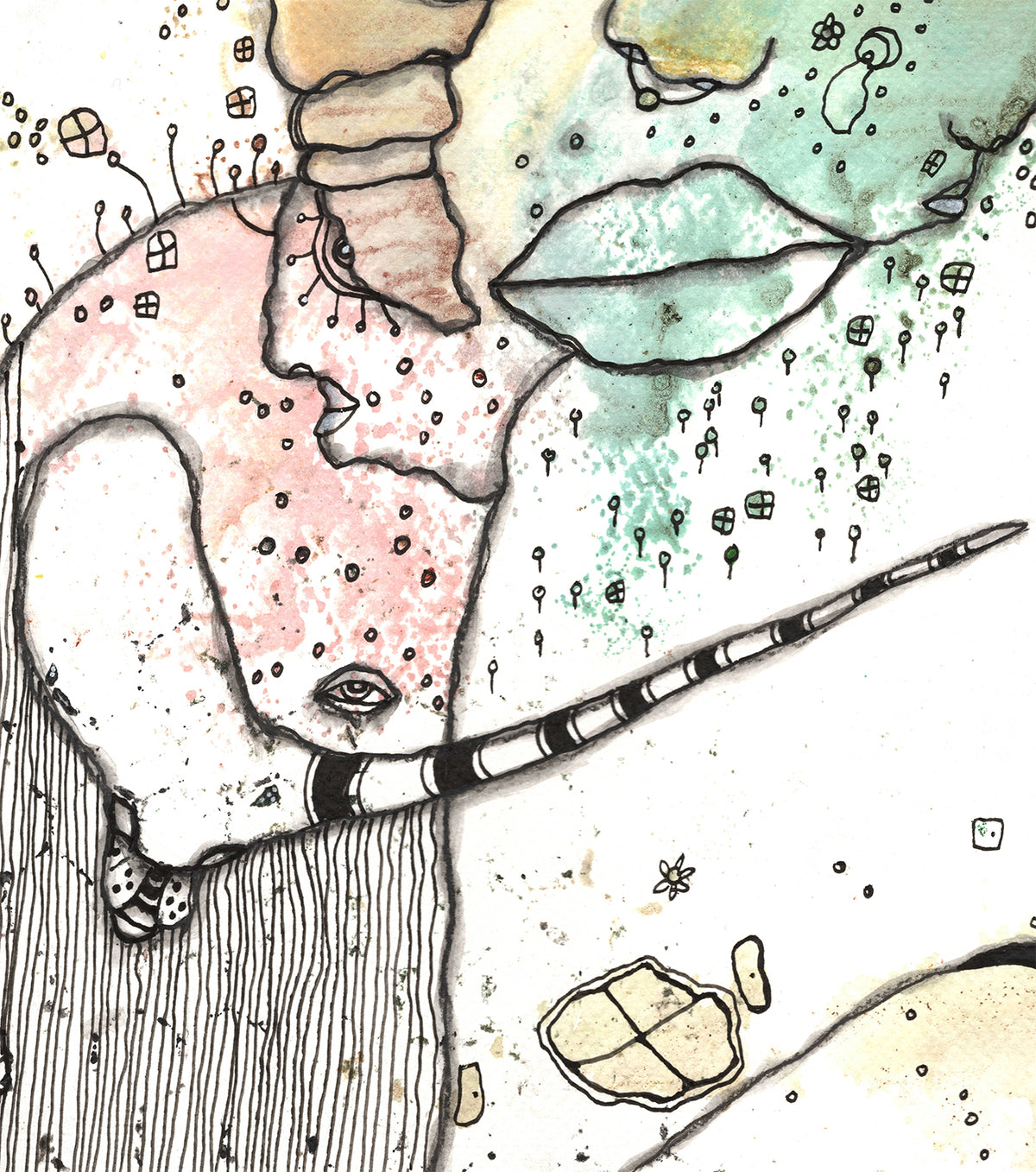 &quot;Found You&quot; Original art on watercolor paper