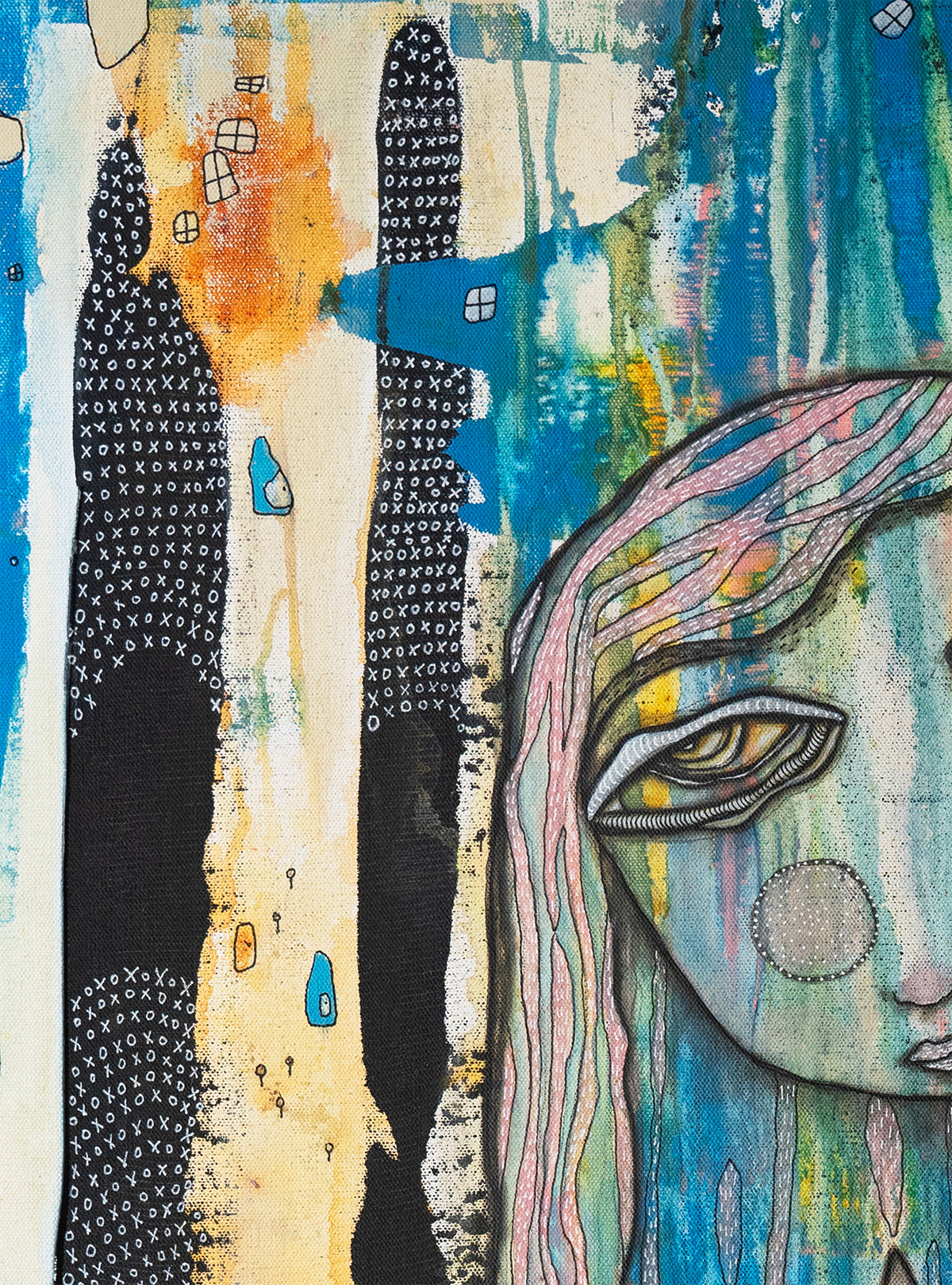 Original Fine Art on Canvas with wood frame &#39;Full of Love&#39;