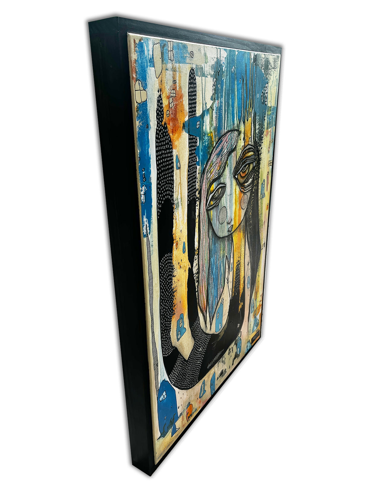 Original Fine Art on Canvas with wood frame &#39;Full of Love&#39;