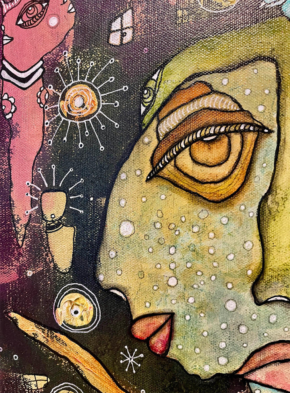 Original Fine Art on canvas &quot;Galactic Family&quot;