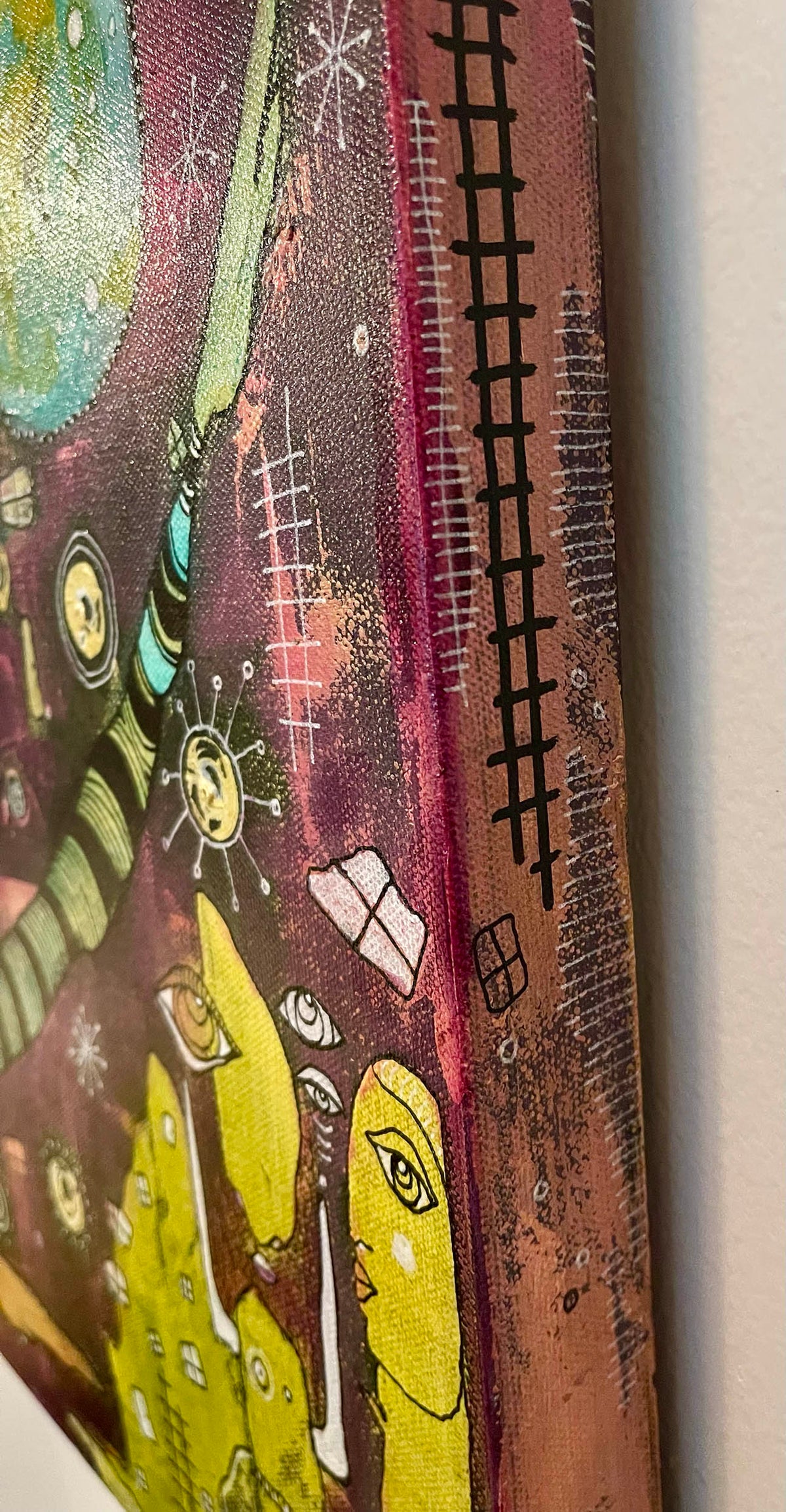 Original Fine Art on canvas &quot;Galactic Family&quot;