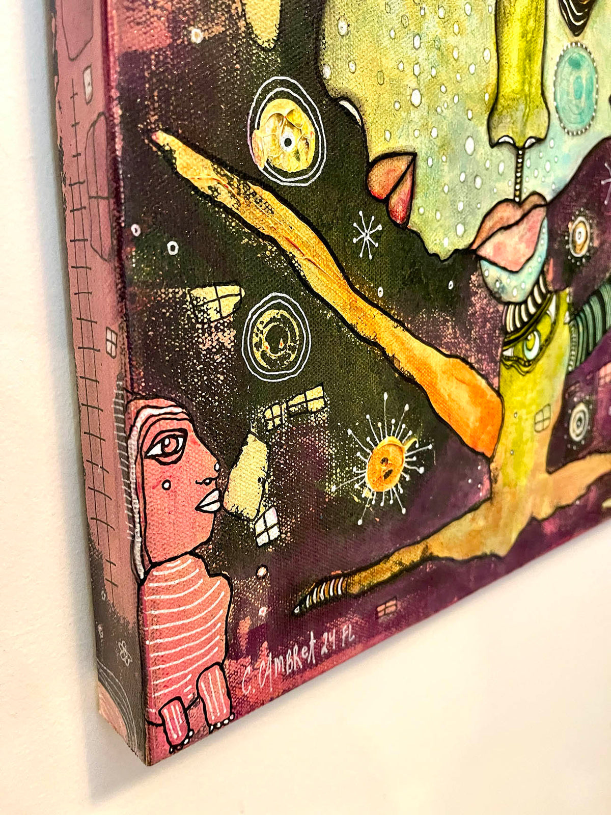 Original Fine Art on canvas &quot;Galactic Family&quot;