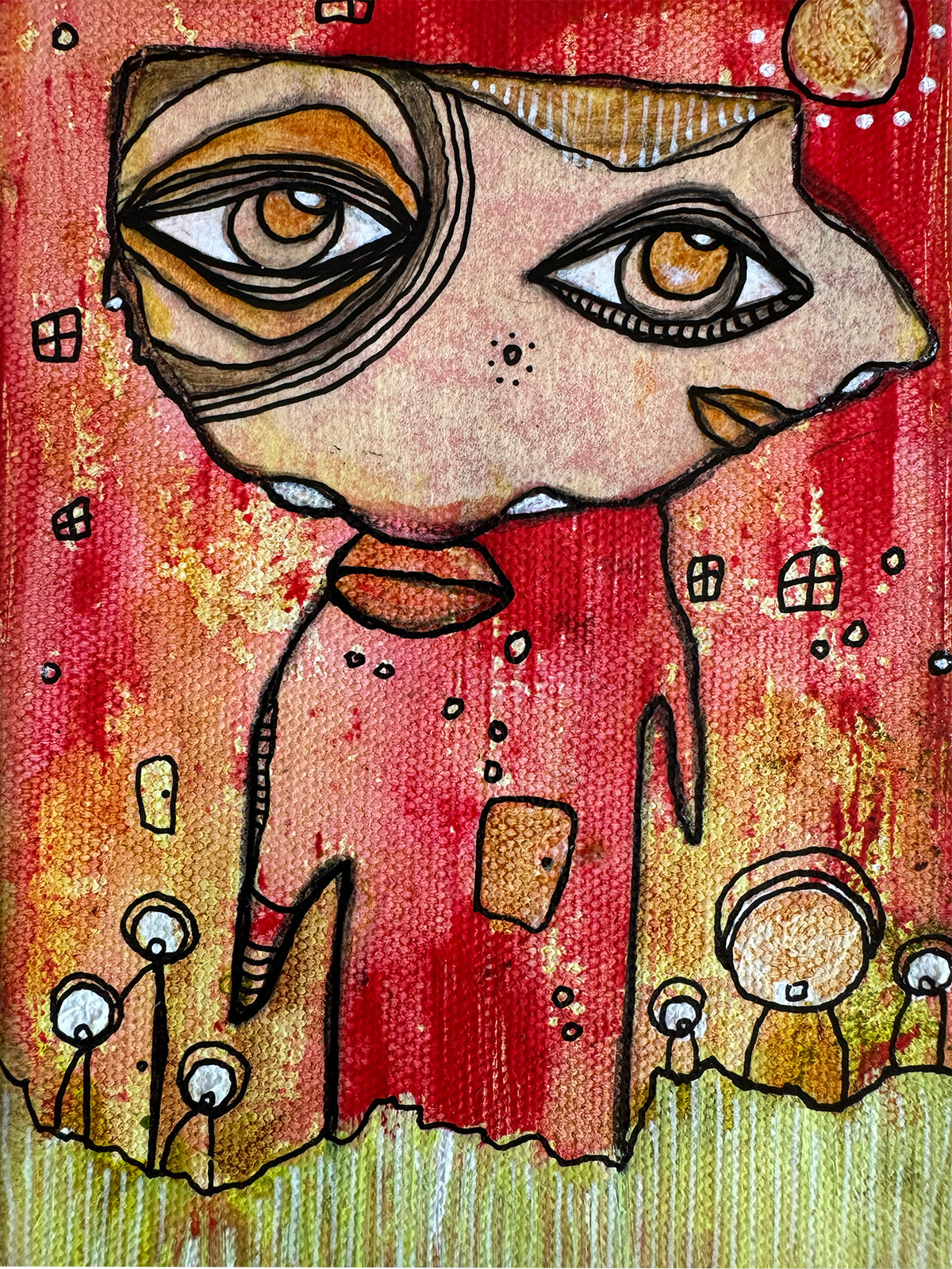 Fine Art on canvas &quot;Garden Guides&quot;