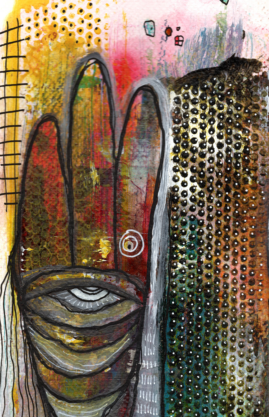 &quot;Good Day&quot; Original Mixed Media art on Watercolor Paper