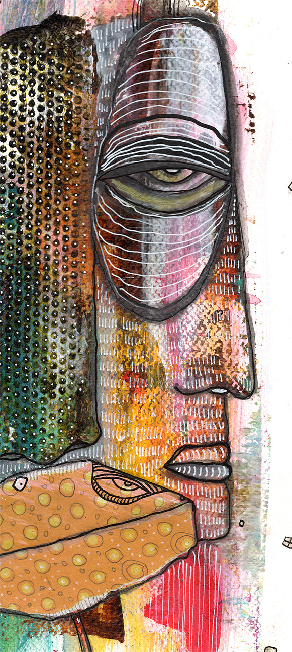 &quot;Good Day&quot; Original Mixed Media art on Watercolor Paper