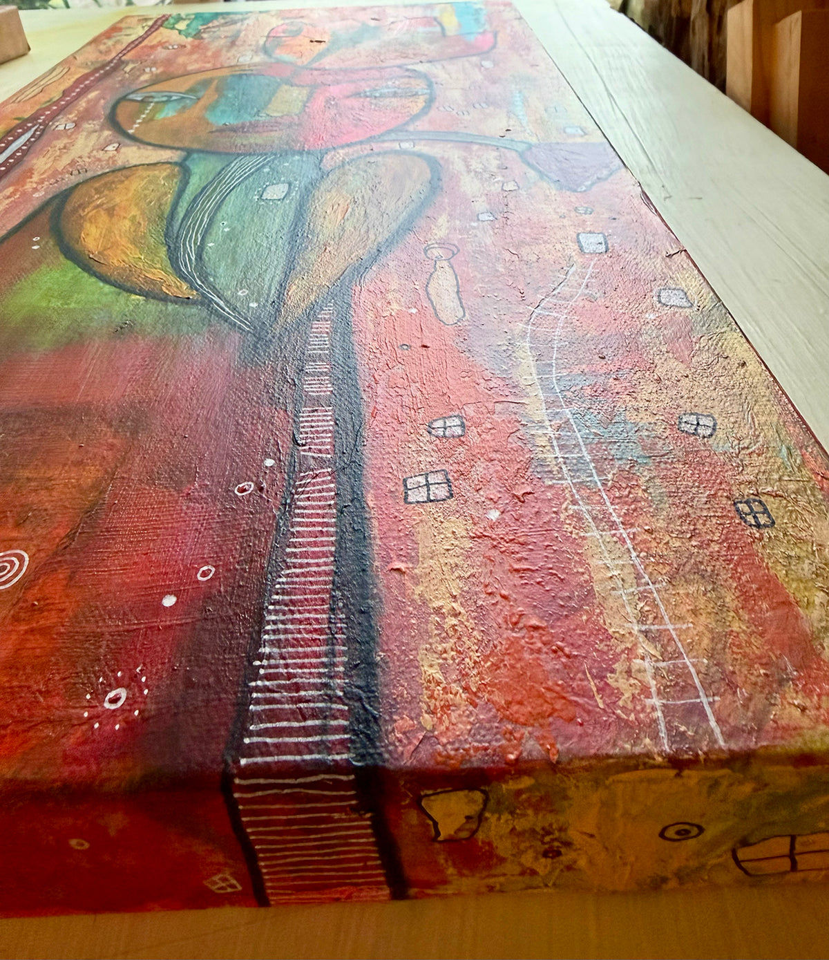 AVAILABLE at SOFT WATER GALLERY- Fine Art on Canvas 'Growing in ways you can't yet see'