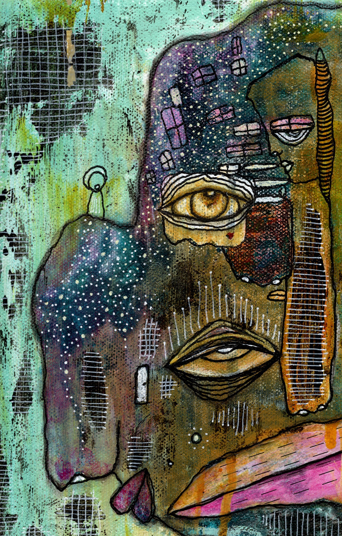 Original Fine Art on Canvas &#39;Heady&#39;