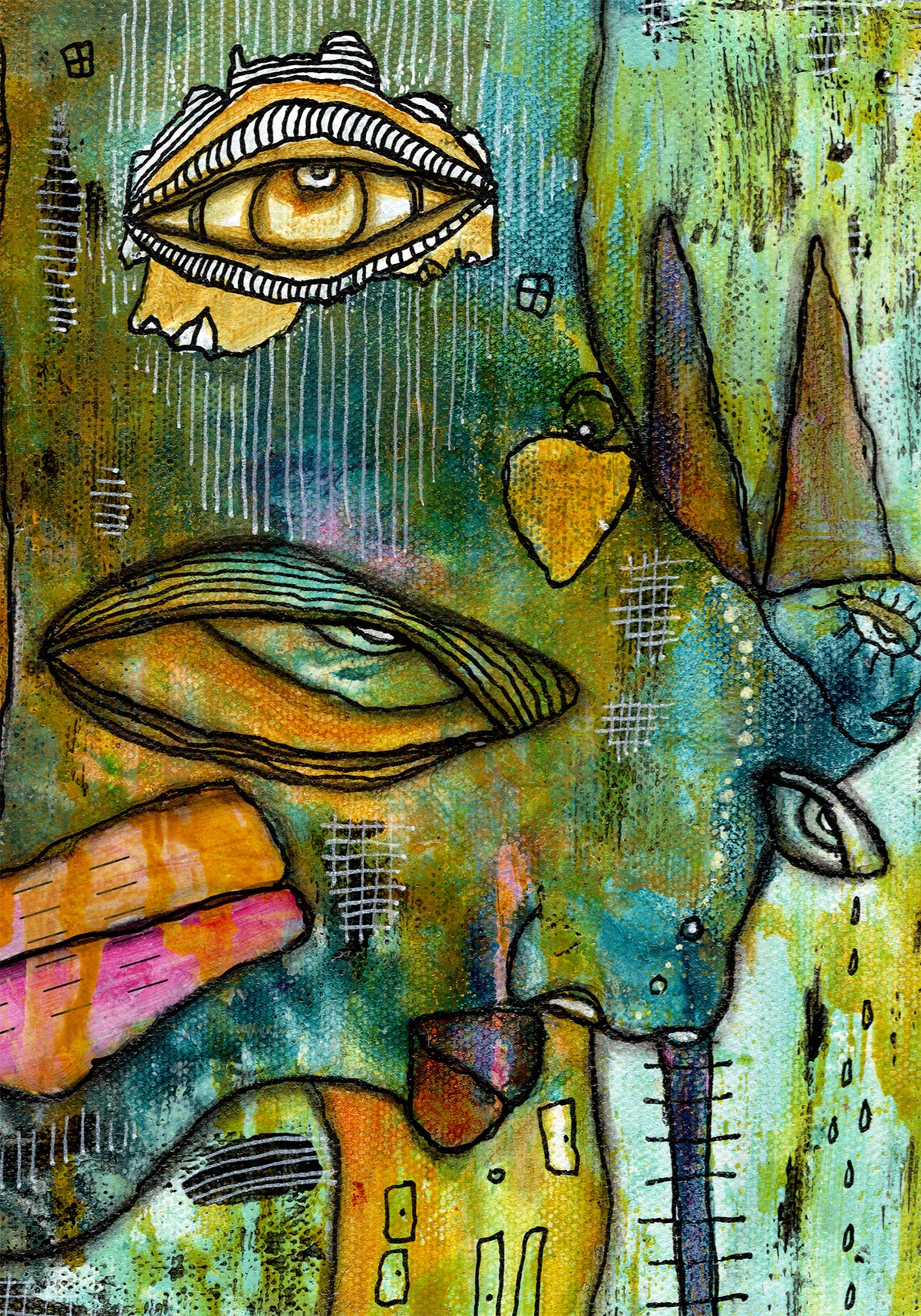 Original Fine Art on Canvas &#39;Heady&#39;