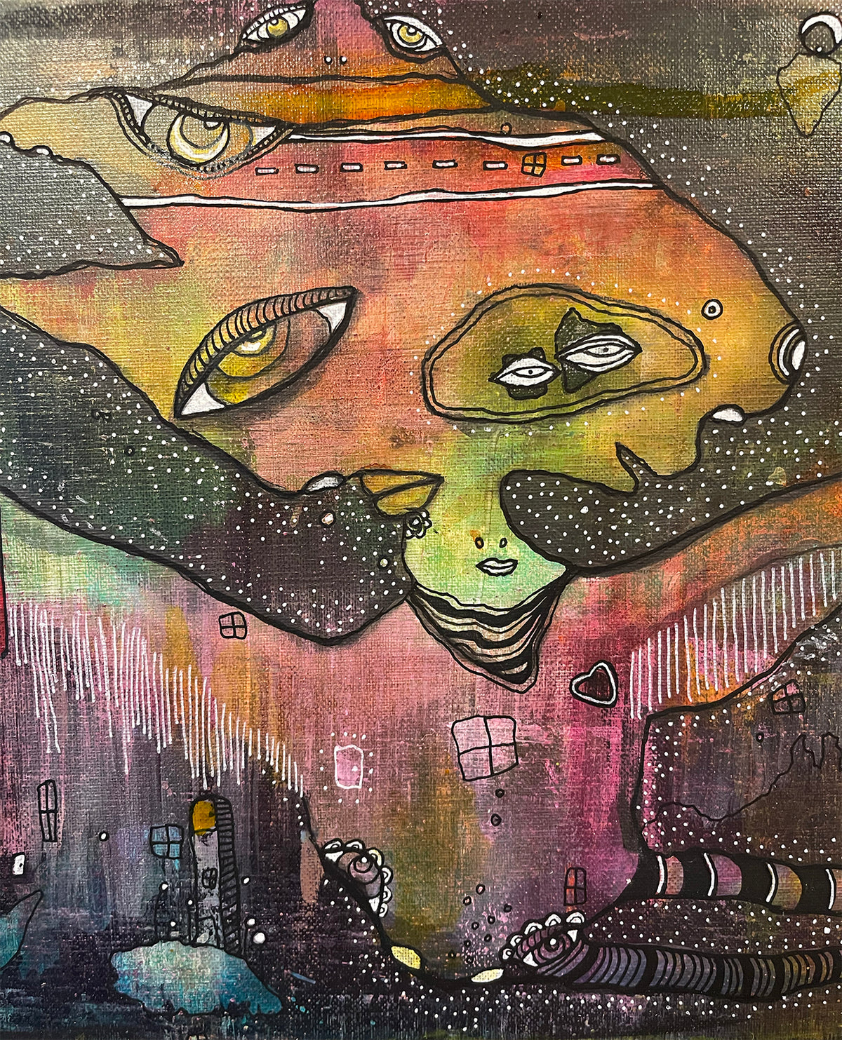 &quot;Holding onto the light&quot; Fine Art on canvas