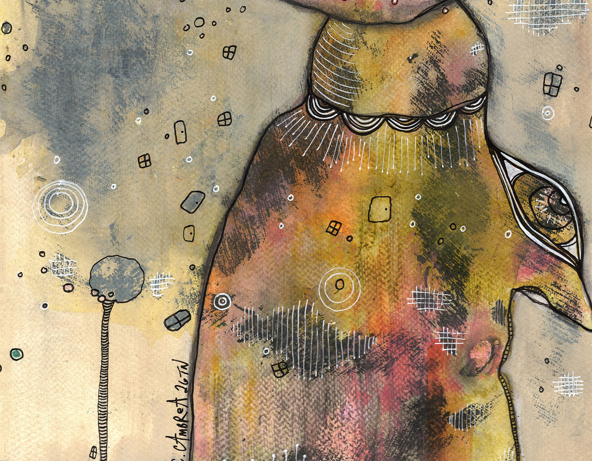 "Here for You" Original Mixed Media art on Watercolor Paper