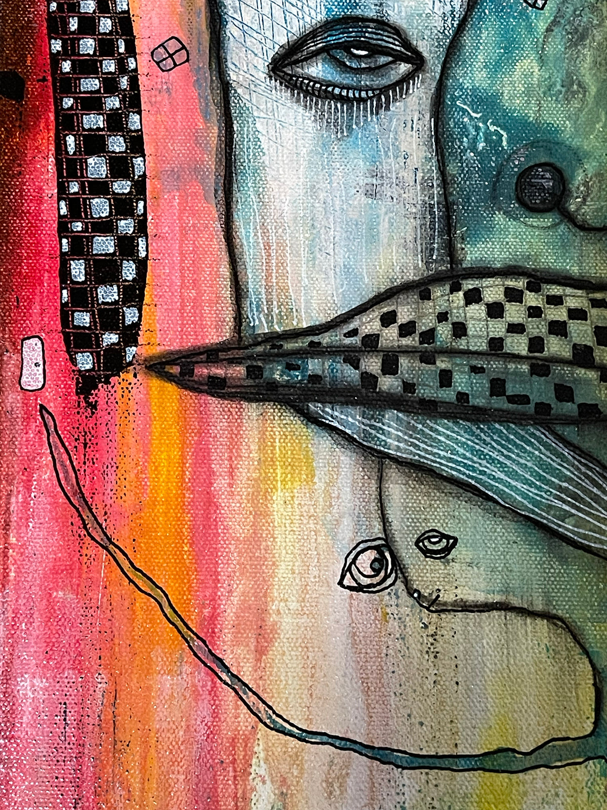 Original Fine Art on canvas &quot;I got you&quot;