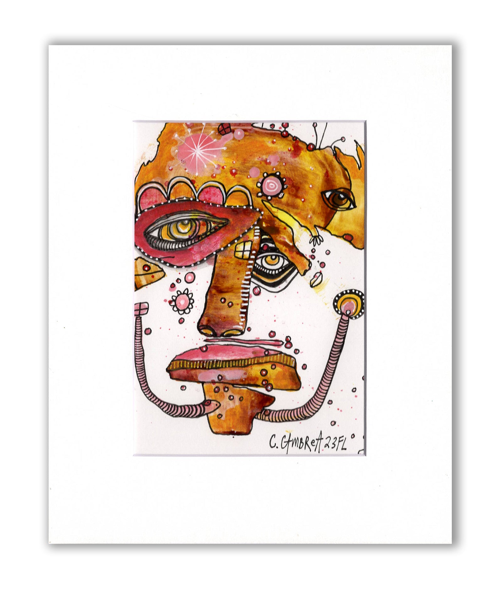 "In my head" Original art on watercolor paper