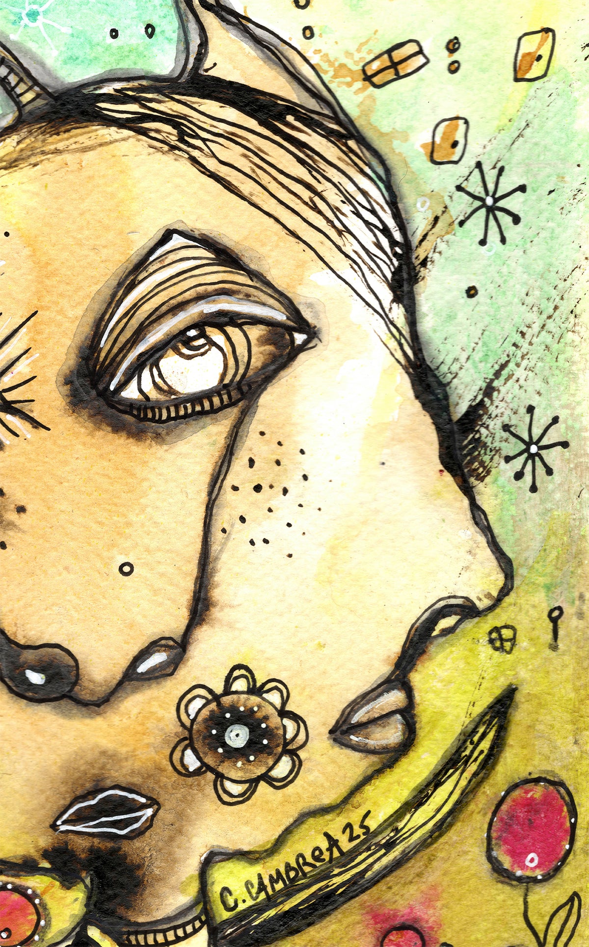 &quot;I Will Fly&quot; Original Mixed Media art on Watercolor Paper