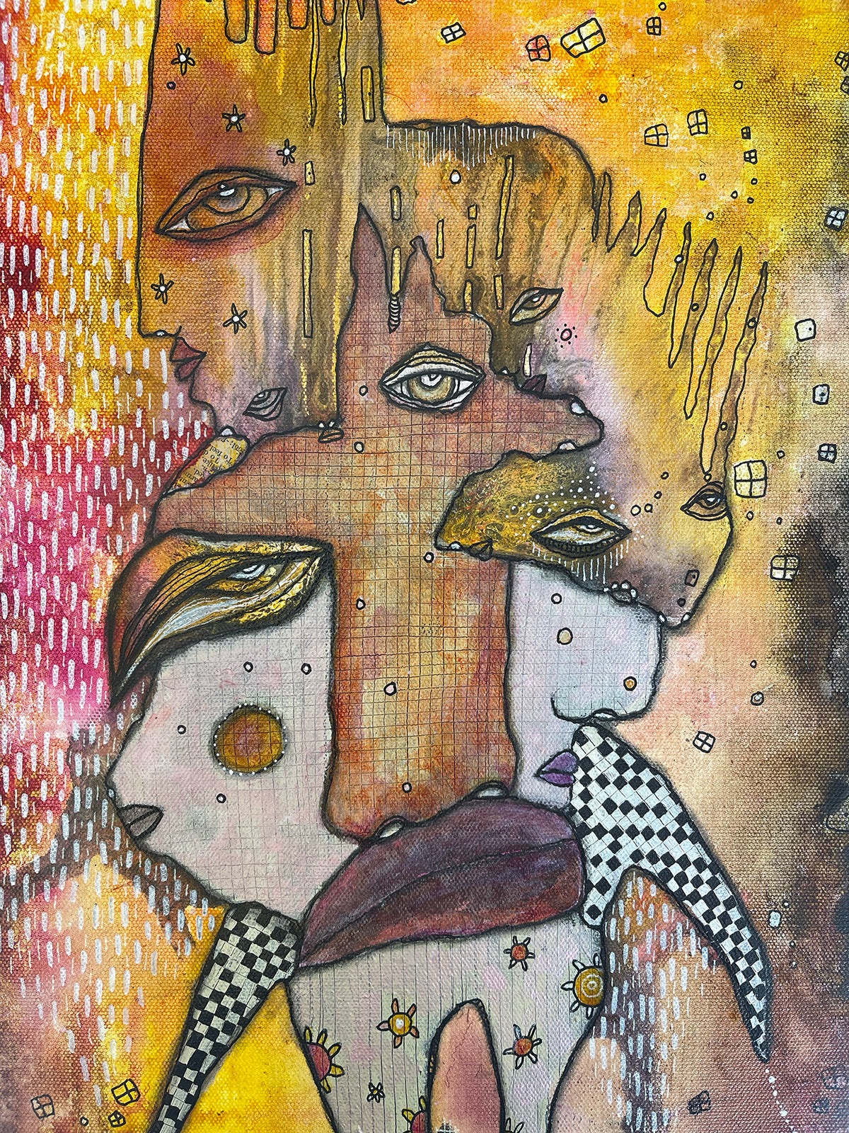 Original Mixed media Art &quot;Jester&quot;