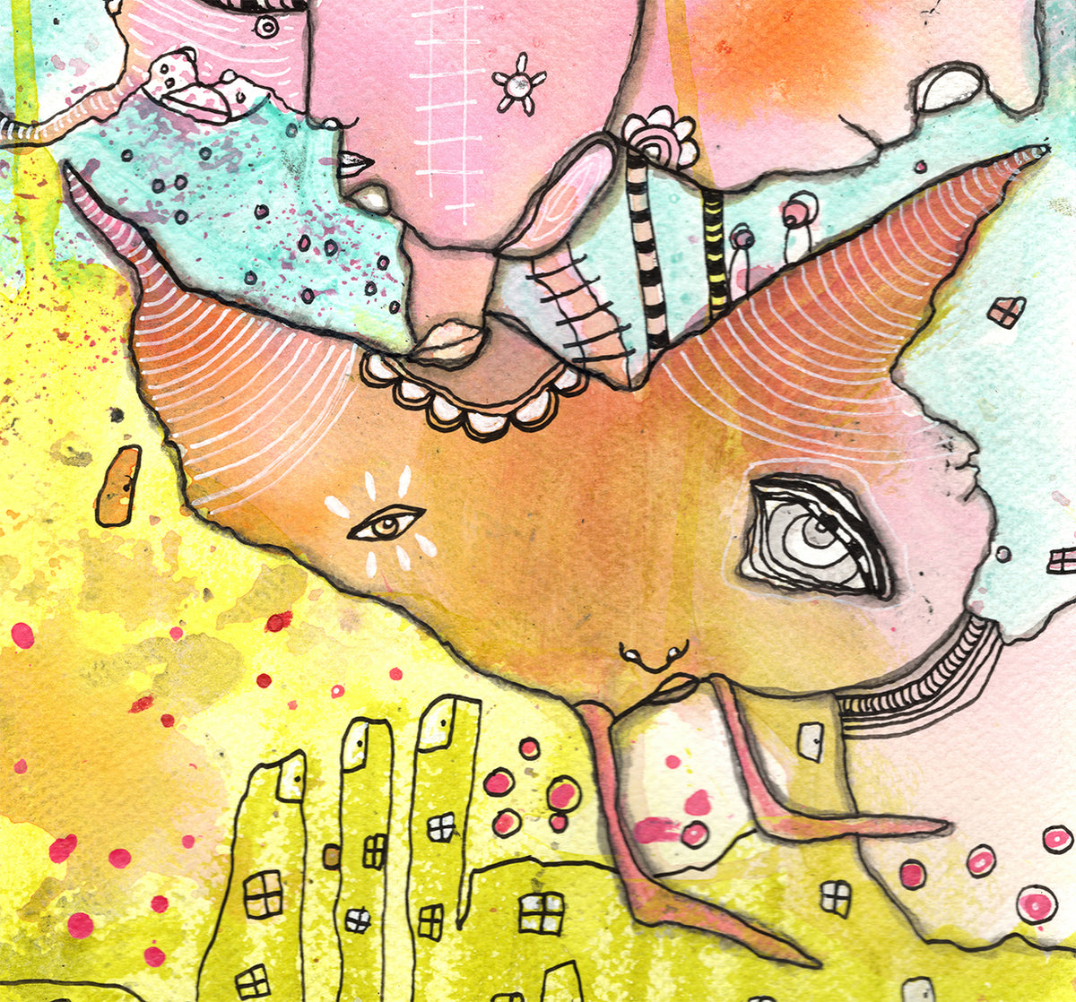 &quot;Just Fly Away&quot; Original Mixed Media art on Watercolor Paper
