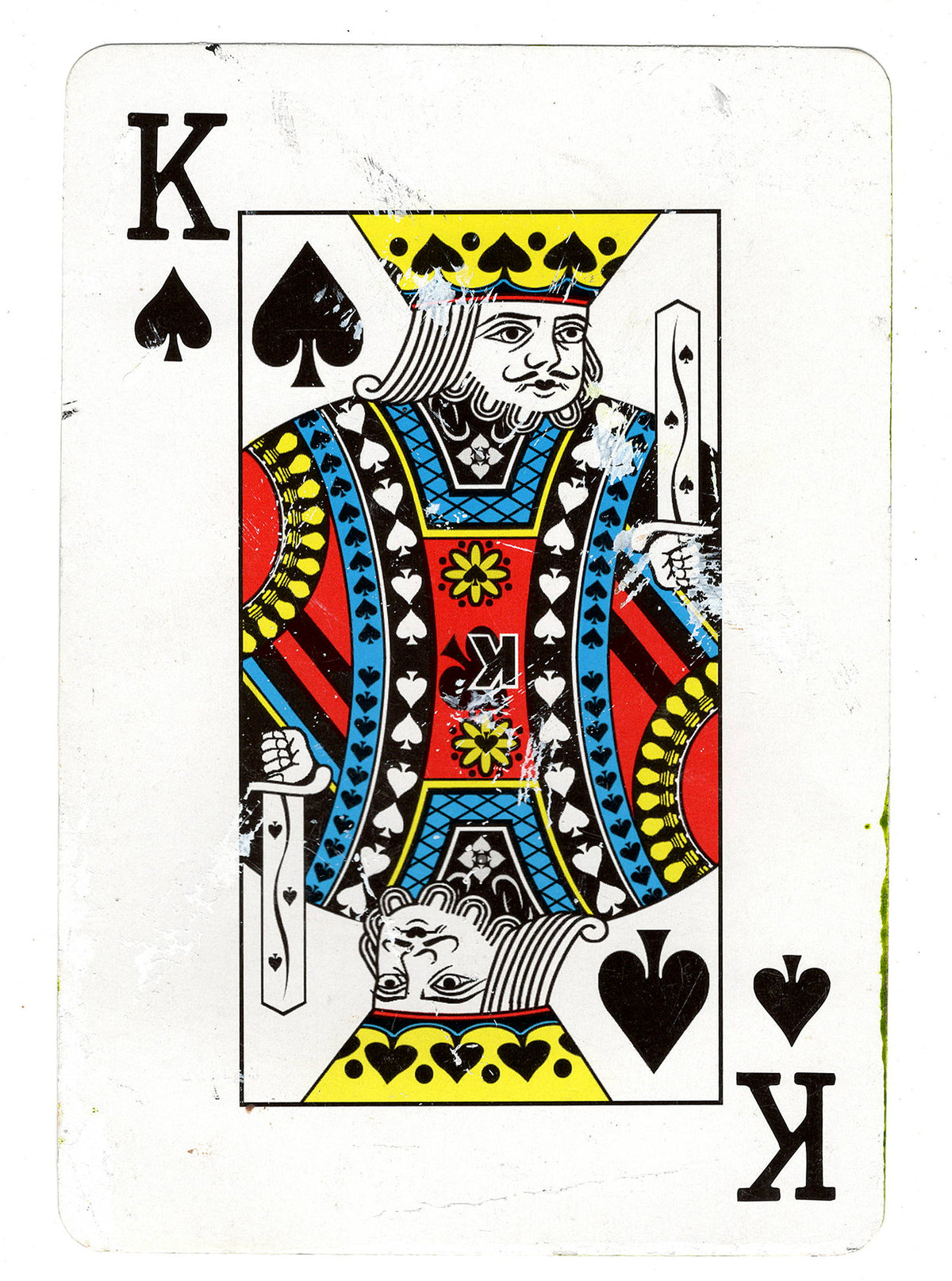 &quot;A King V1&quot; Original Mixed Media art on Playing Card