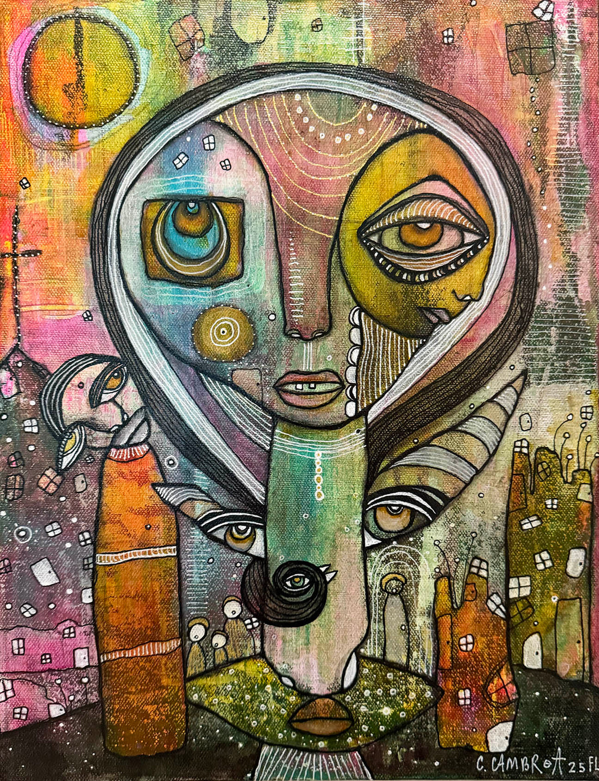 Fine Art on canvas &#39;Lean on Me&#39;