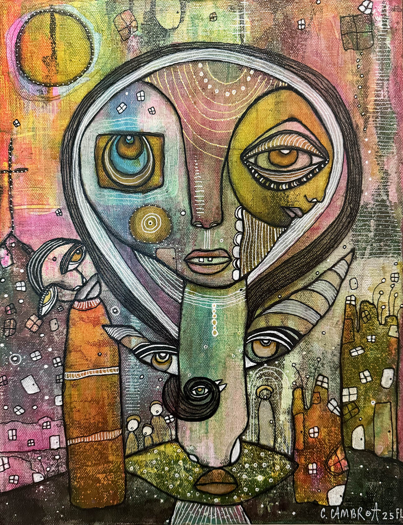 Fine Art on canvas 'Lean on Me'