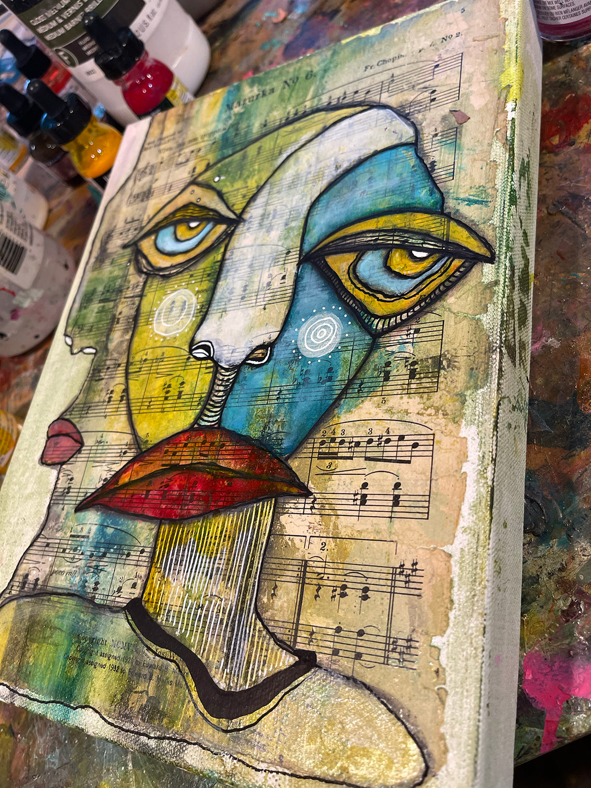 Original Fine Art  on canvas &quot;Mr. Mazurka&quot;