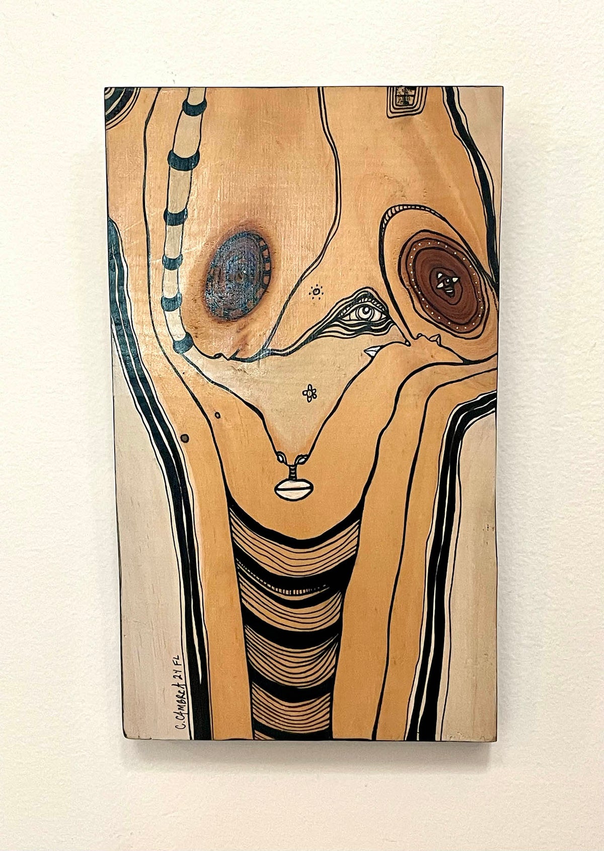 &quot;Mr. Wood and Friends&quot; Original Mixed Media art on Wood