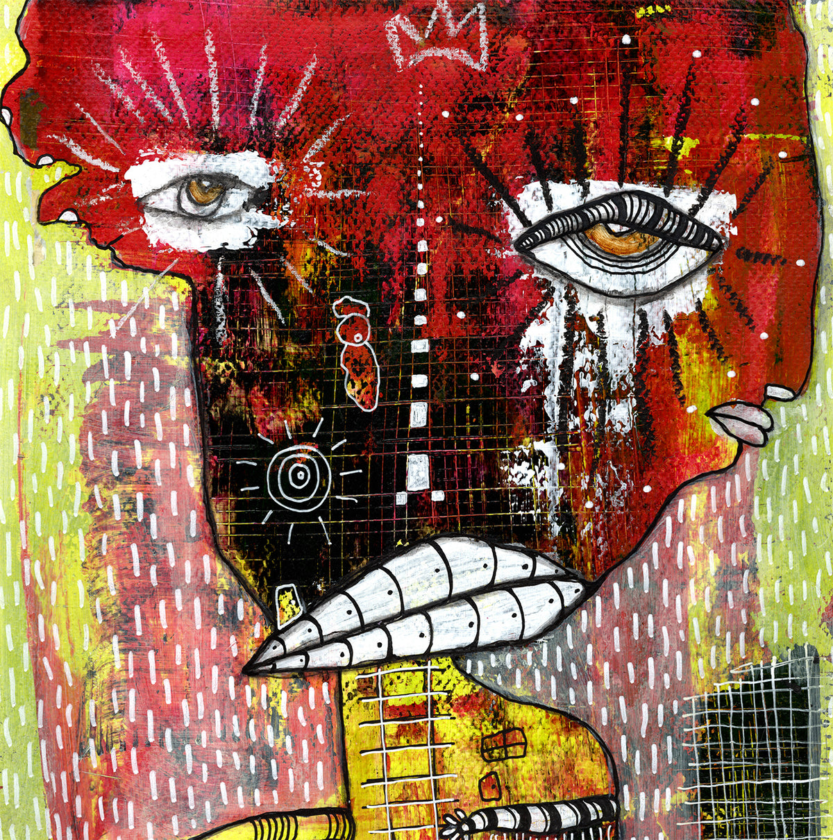 &quot;Both King and Queen&quot; Original Mixed Media art on Watercolor Paper