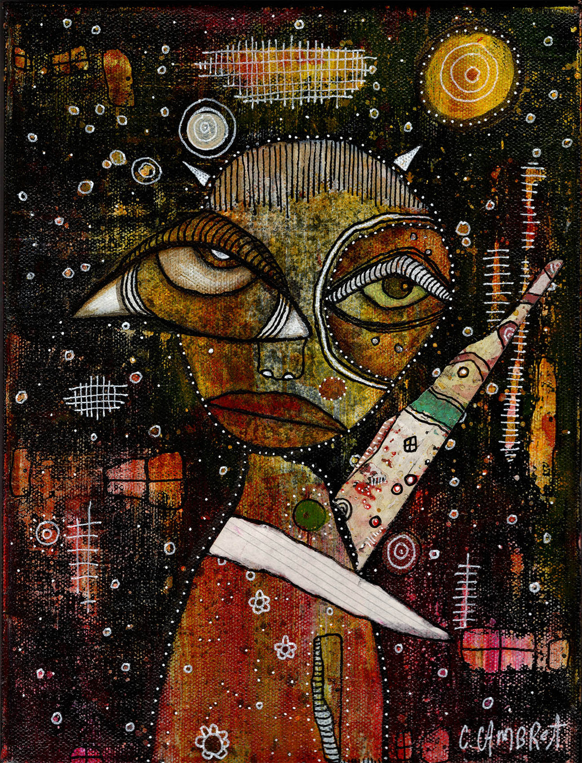 Fine Art on canvas &quot;Night Guardian&quot;