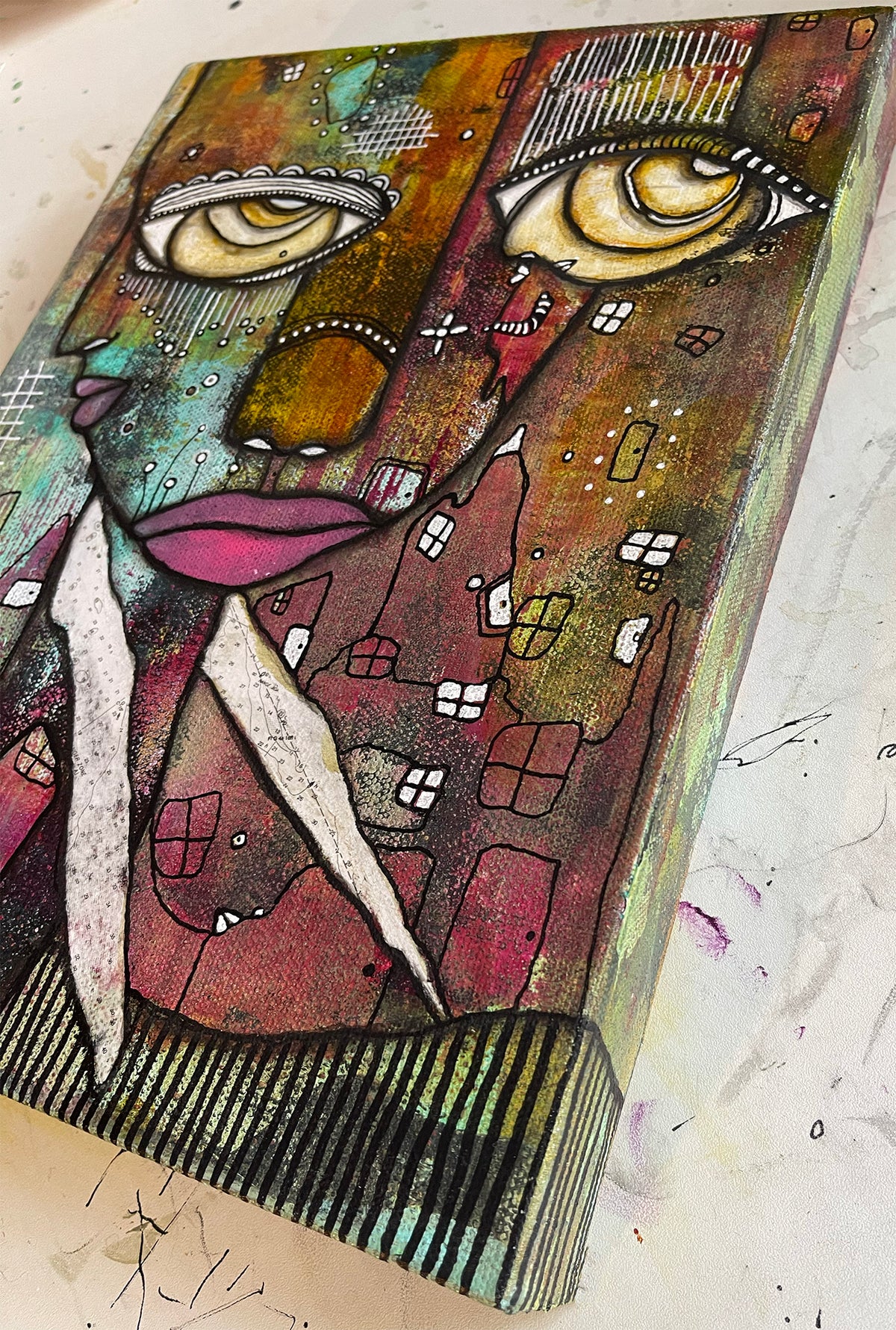 Fine Art on canvas &#39;On my way&#39;