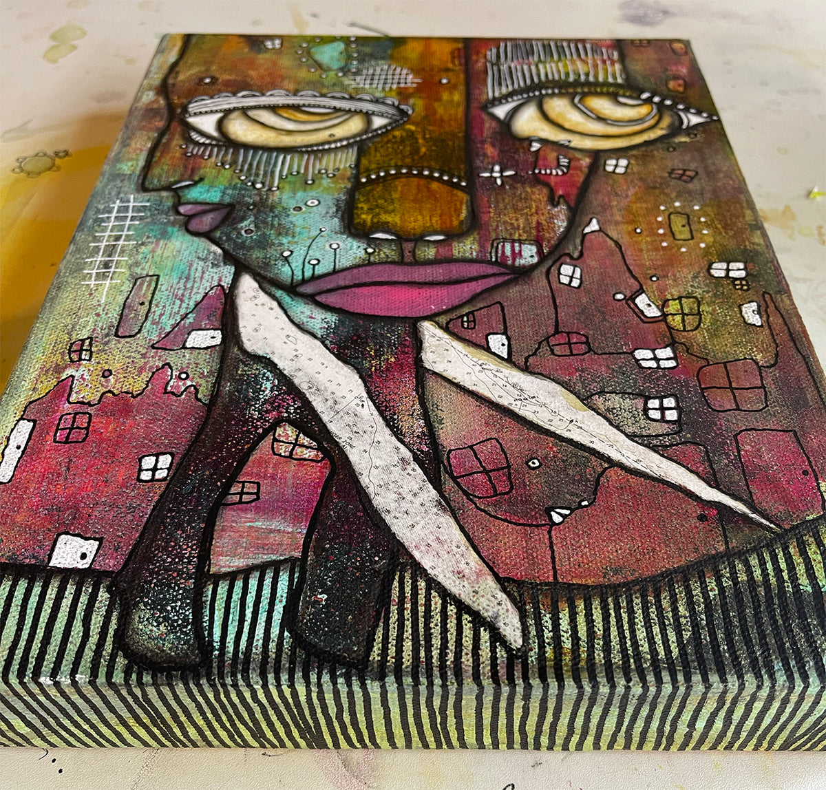 Fine Art on canvas &#39;On my way&#39;