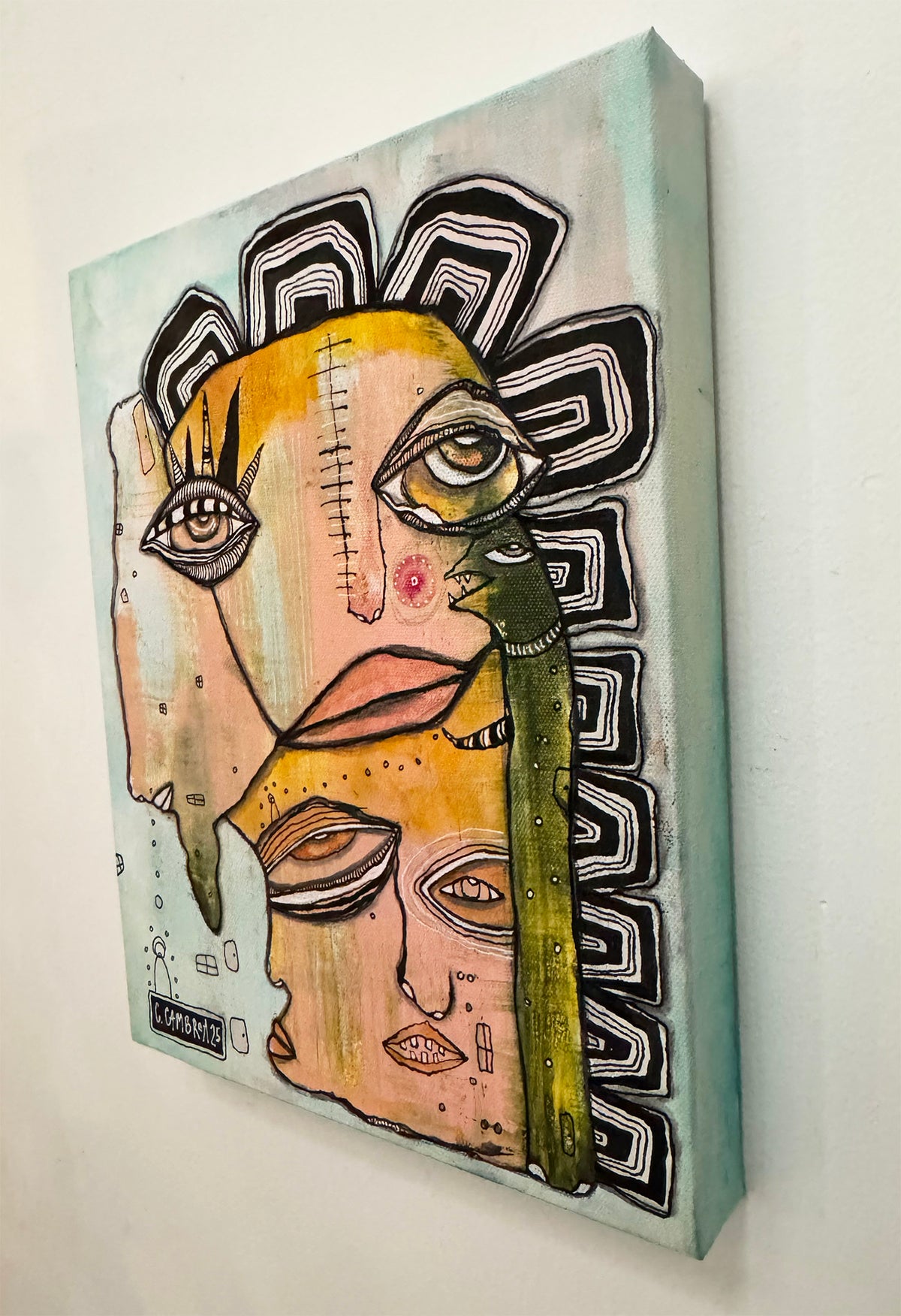 Fine Art on canvas &#39;Our Green Friend&#39;