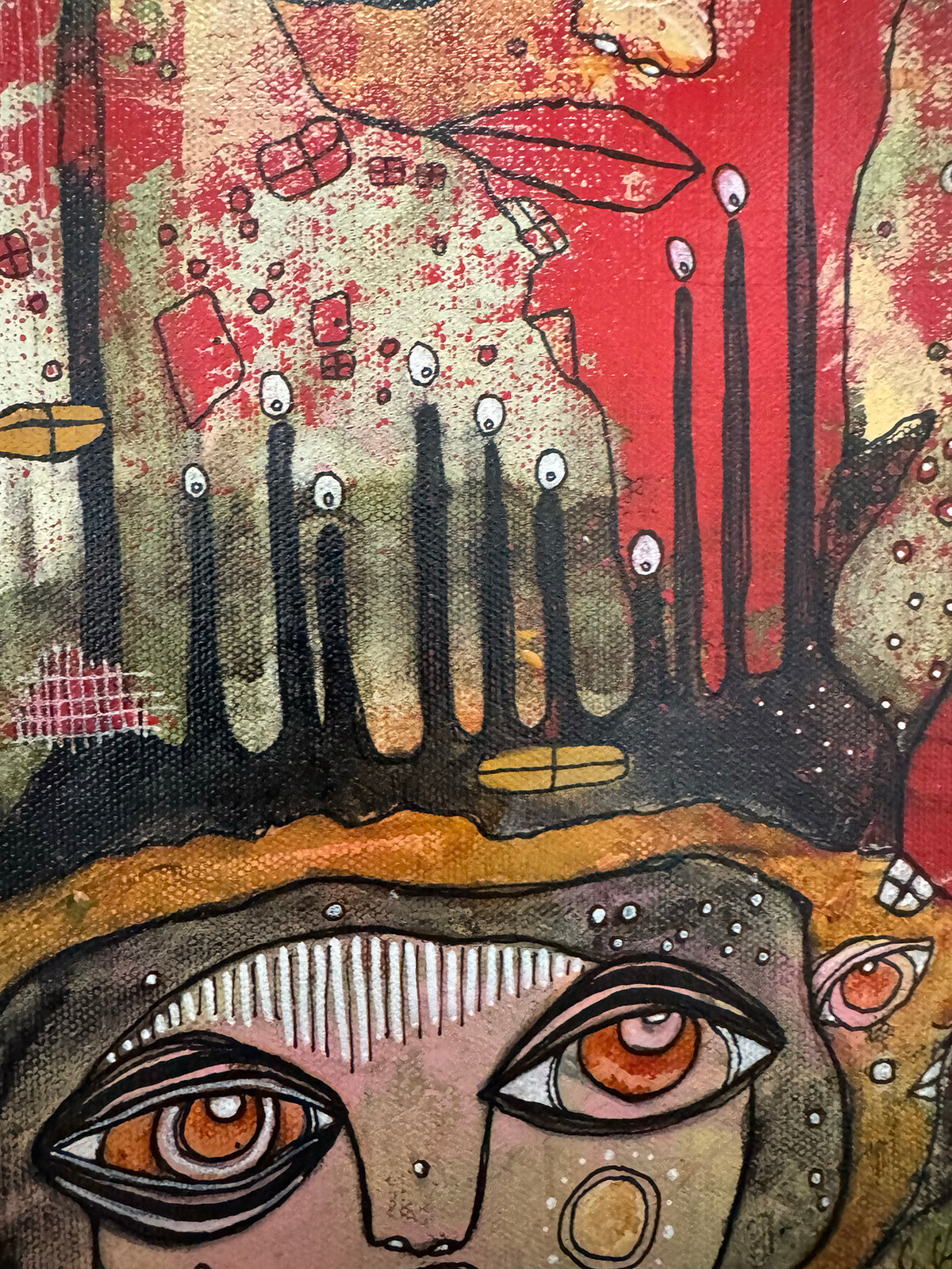 Fine Art on canvas &quot;PEEK-A BOO&quot;