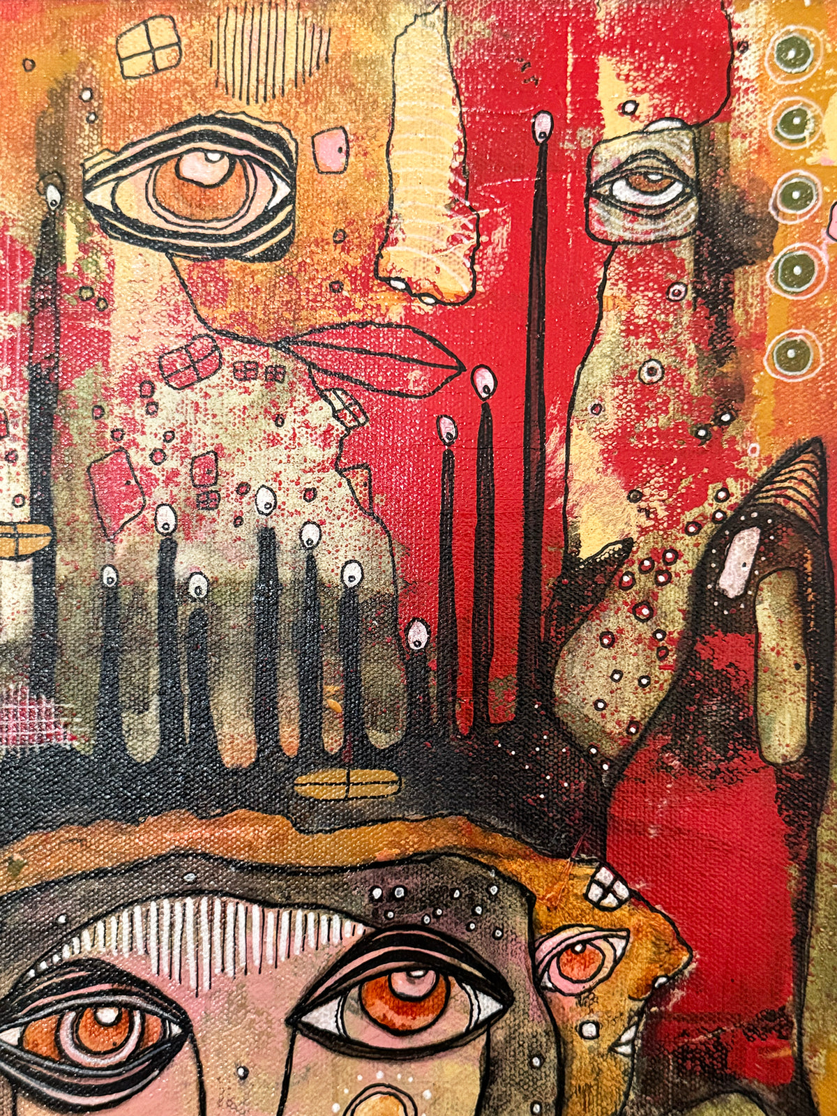 Fine Art on canvas &quot;PEEK-A BOO&quot;