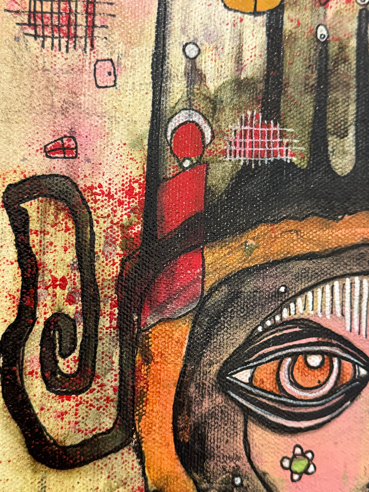 Fine Art on canvas &quot;PEEK-A BOO&quot;