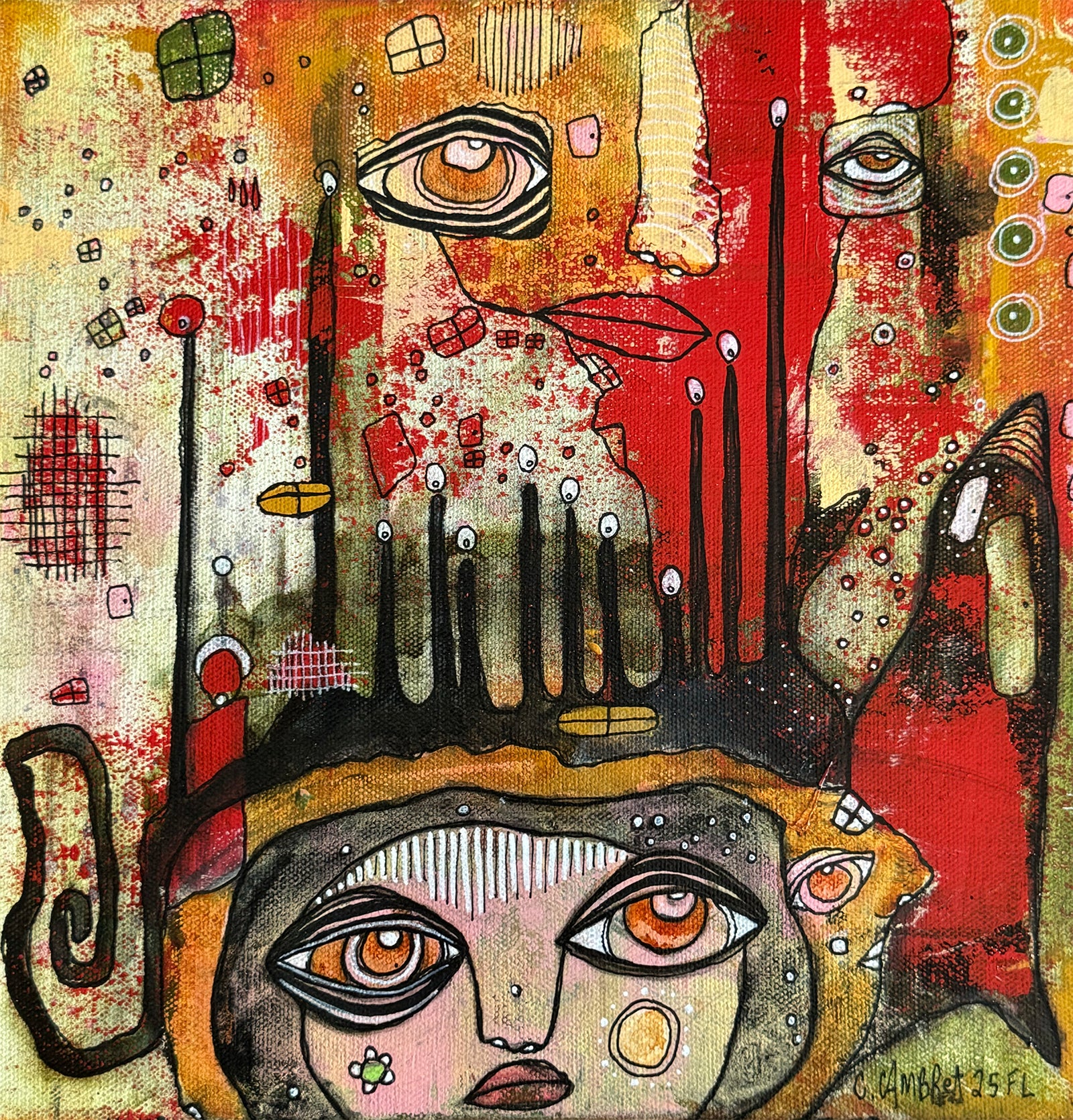 Fine Art on canvas "PEEK-A BOO"