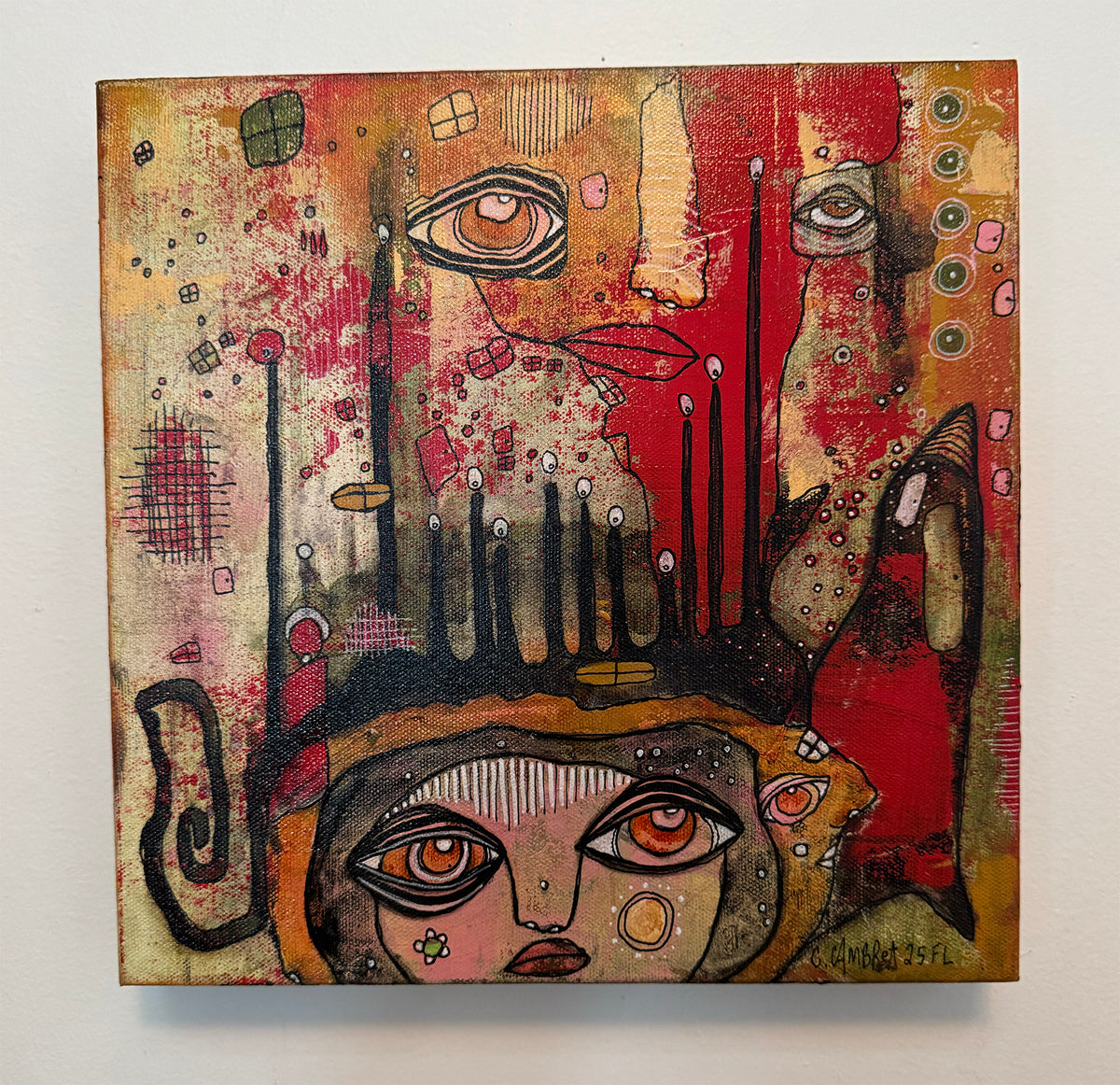 Fine Art on canvas &quot;PEEK-A BOO&quot;