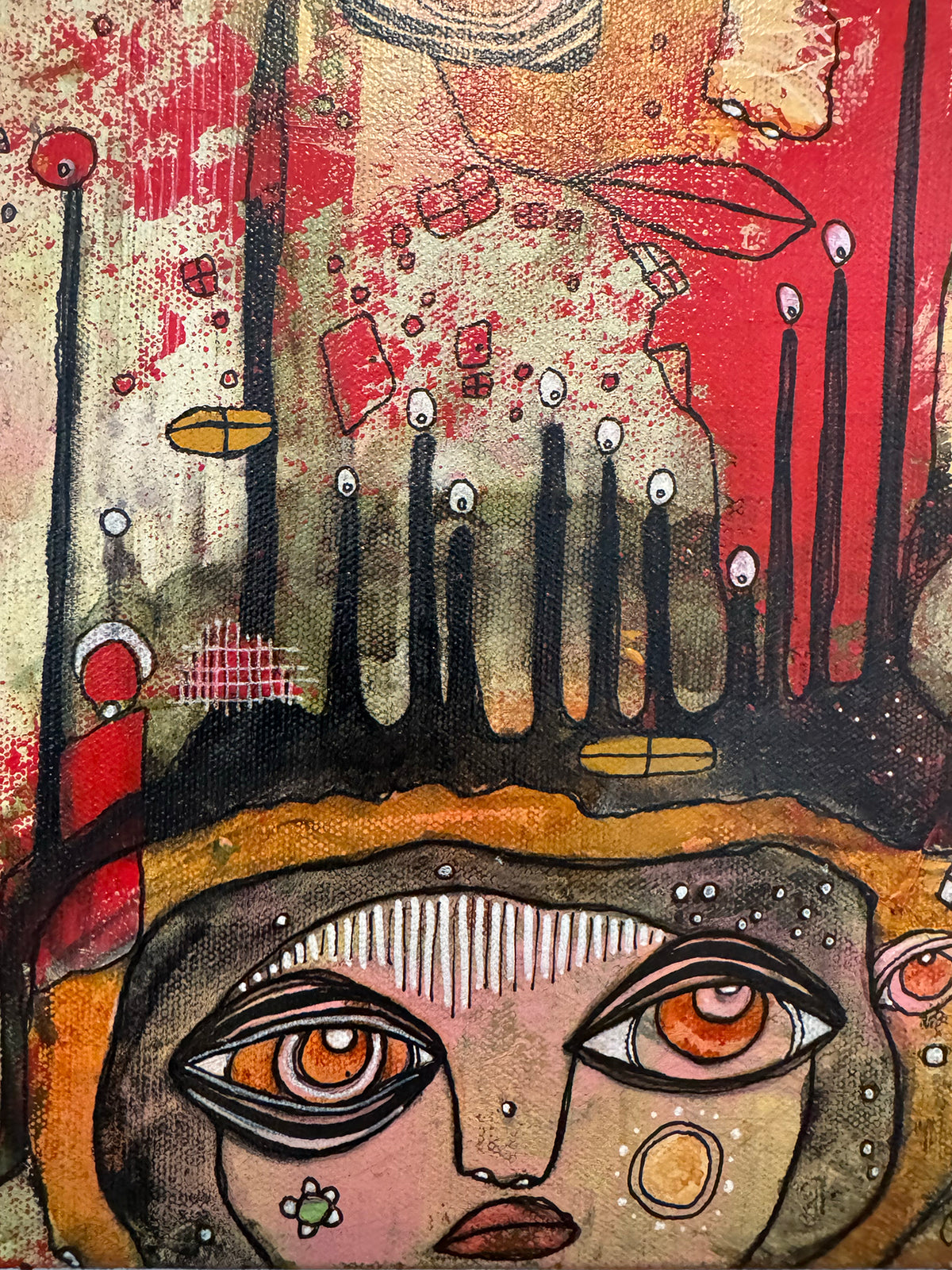 Fine Art on canvas &quot;PEEK-A BOO&quot;