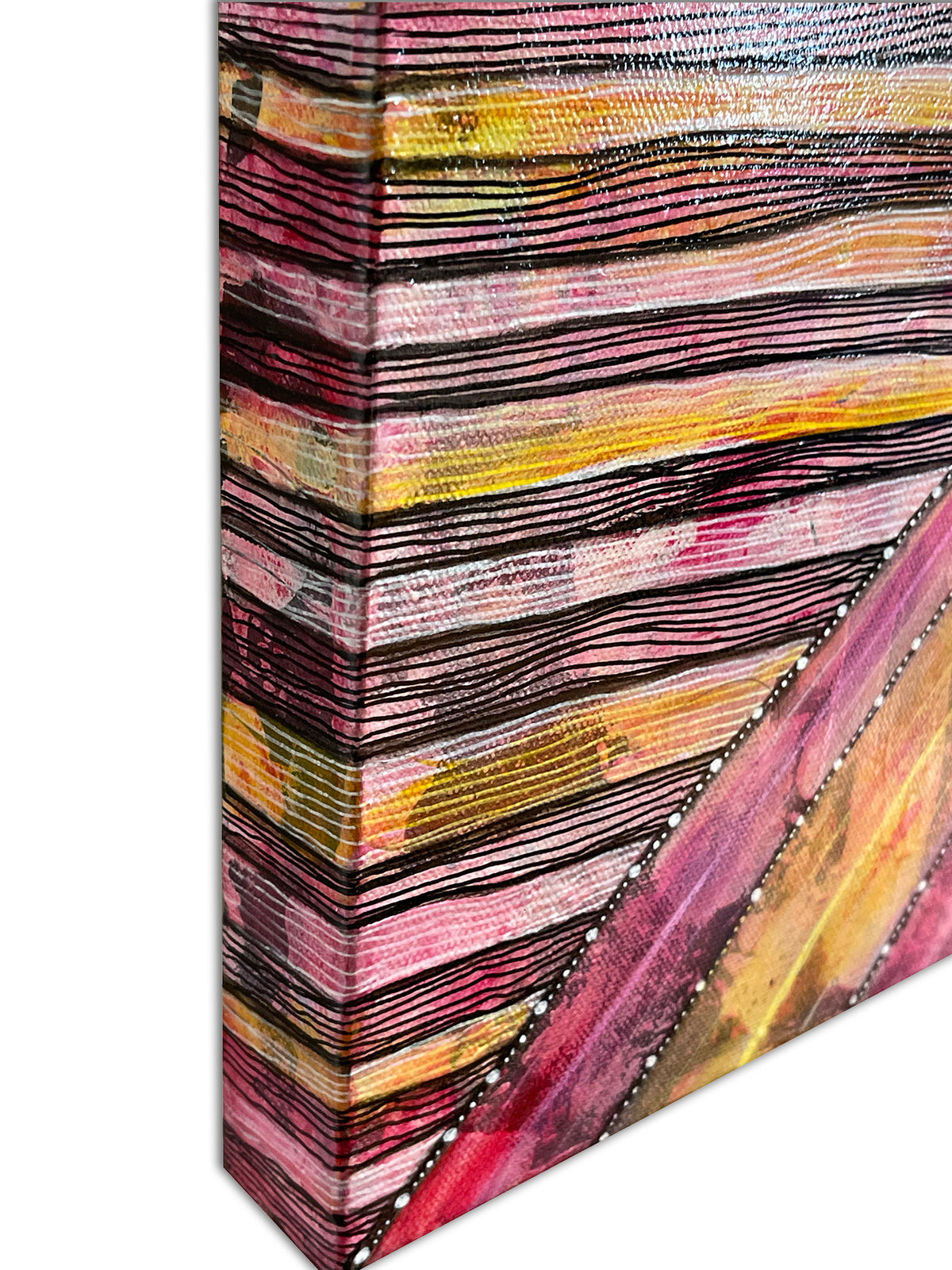 Original Fine Art on Canvas with jewels &#39;Shine Free&#39;