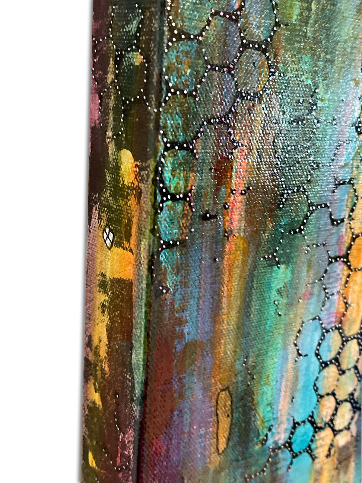 Original Fine Art on Canvas with jewels &#39;Shine Free&#39;