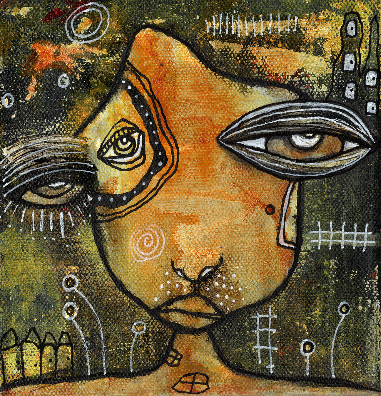 Mini Fine Art on canvas "Soaking it in"
