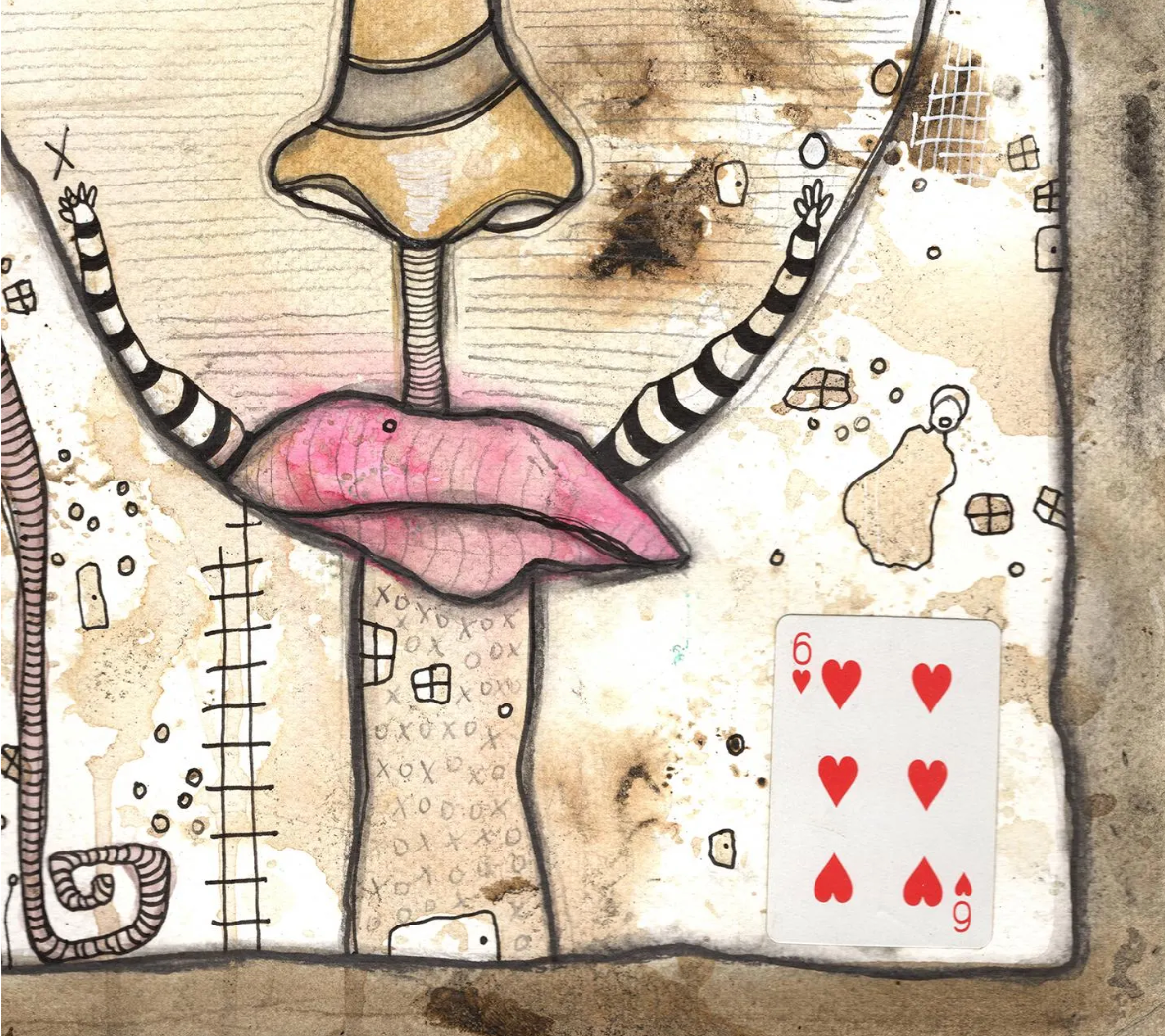 &quot;Queen&quot; Original Mixed Media art on Watercolor Paper