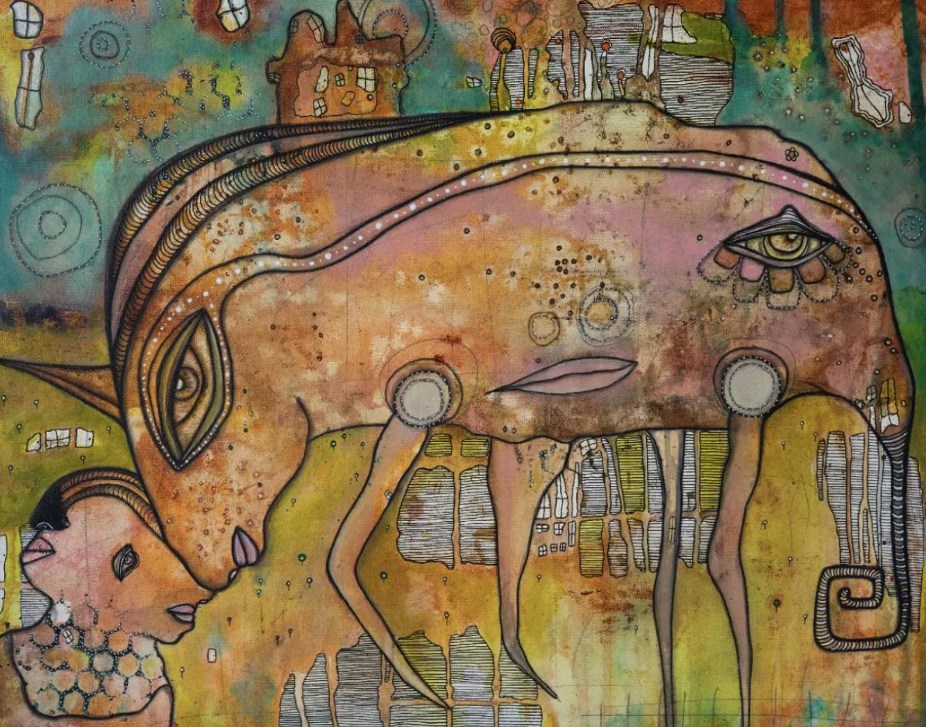 "Unicorn and Friends" Fine Art Print on paper