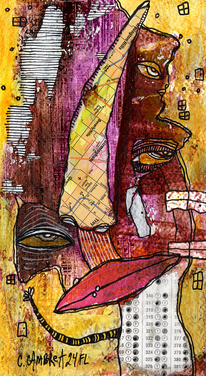 "Tested" Original Mixed Media art on Watercolor Paper
