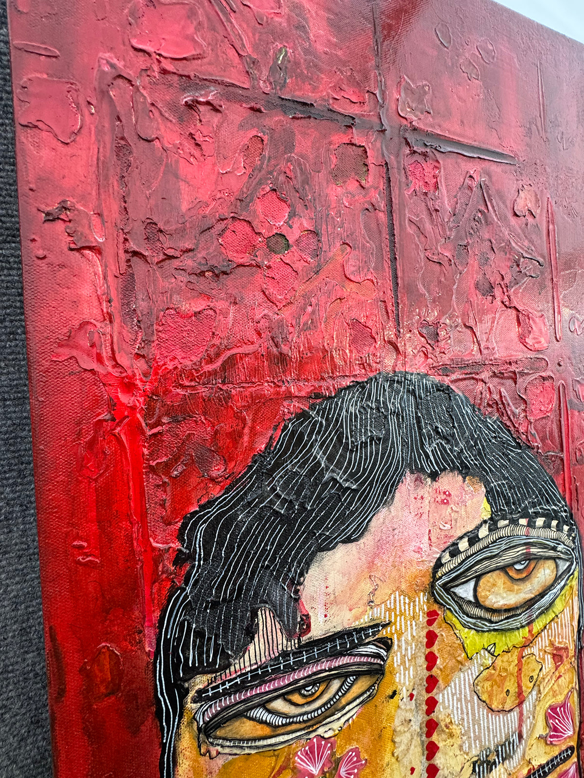 Original Fine Art &quot;The Warrior&quot; heavily textured