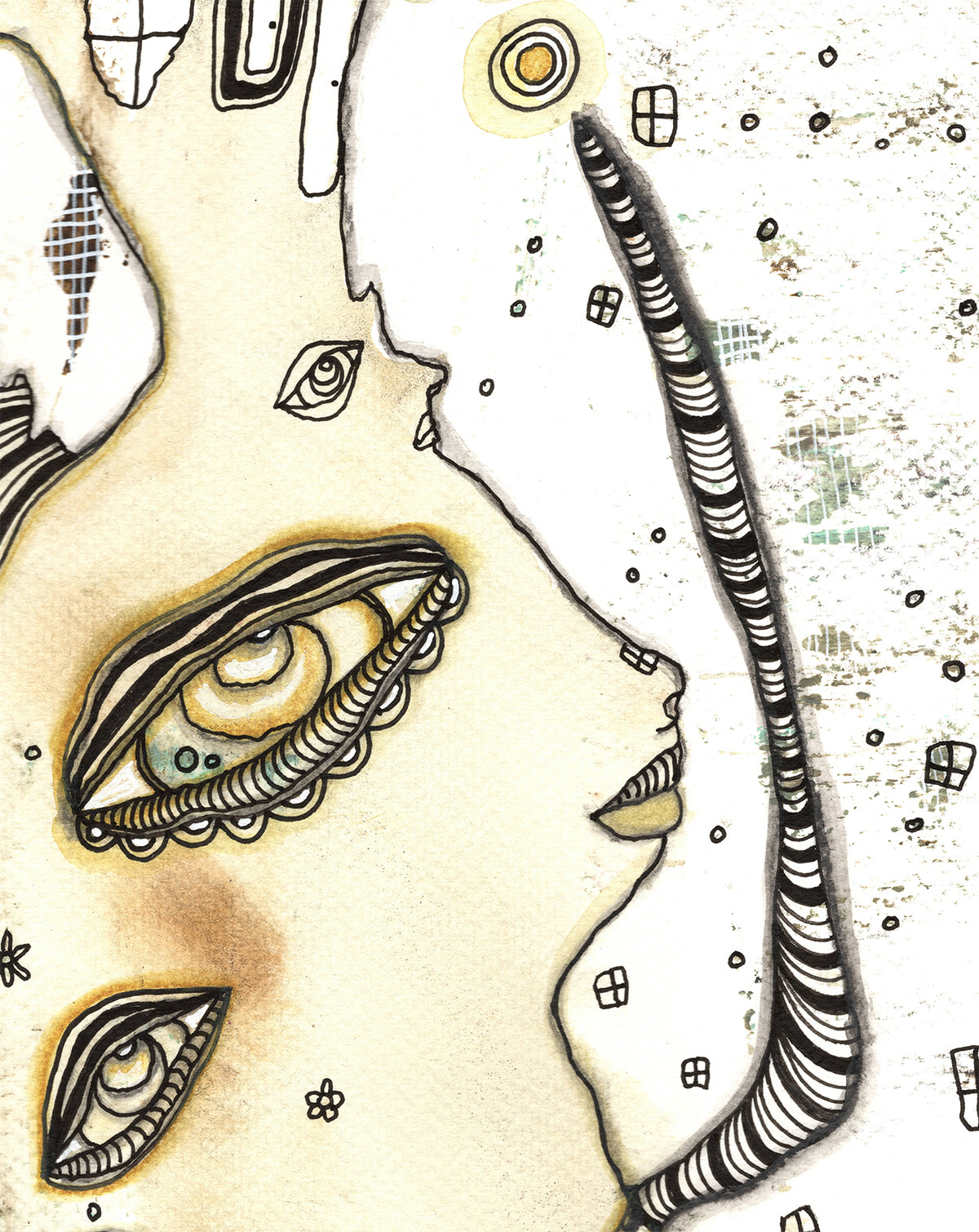 &quot;They Won&#39;t Let me Fall&quot; Original Mixed Media art on Watercolor Paper