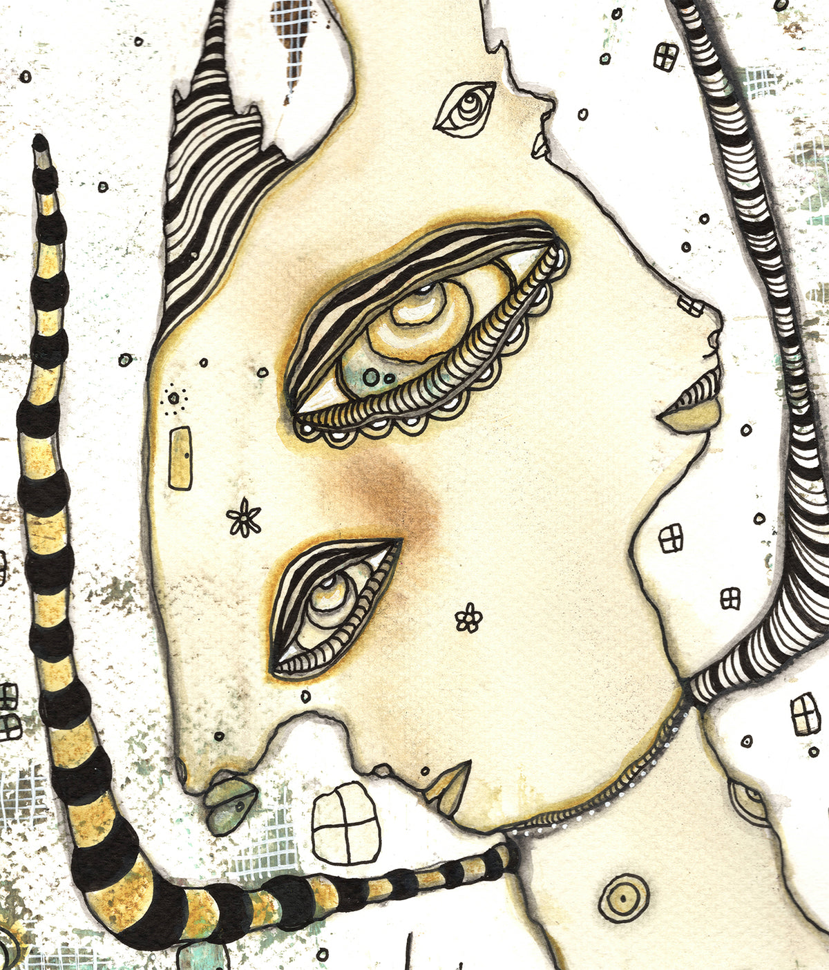 &quot;They Won&#39;t Let me Fall&quot; Original Mixed Media art on Watercolor Paper