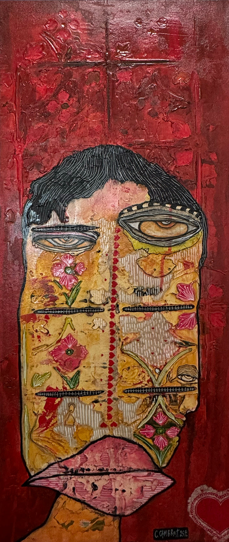 Original Fine Art &quot;The Warrior&quot; heavily textured