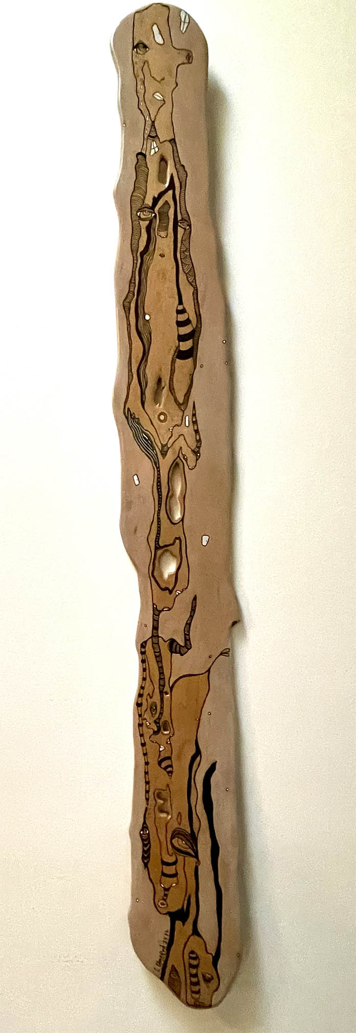 &quot;Totem&quot; Original Mixed Media art on Wood