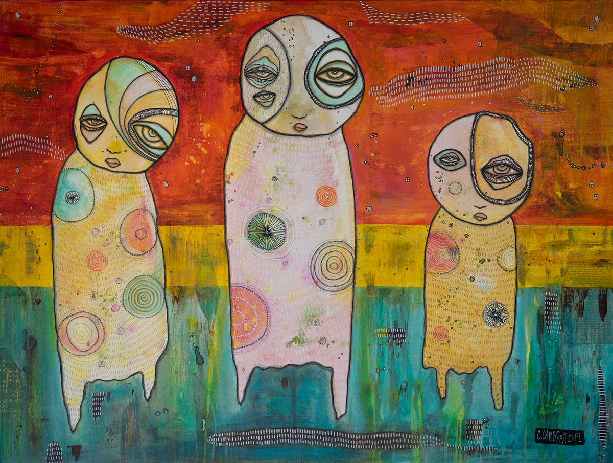 Original Fine Art  on canvas &#39;We Have Arrived&#39;